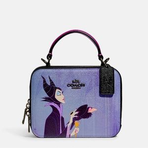 Disney X Coach Box Crossbody With Maleficent Motif